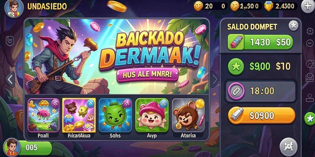 Tampilan antarmuka utama OKJKT yang menarik.