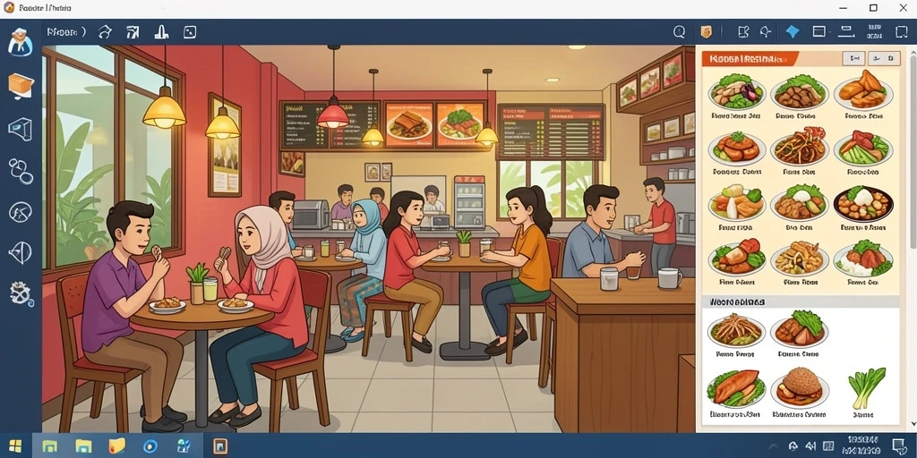 Tampilan antarmuka OMUTOGEL yang modern dan menarik.